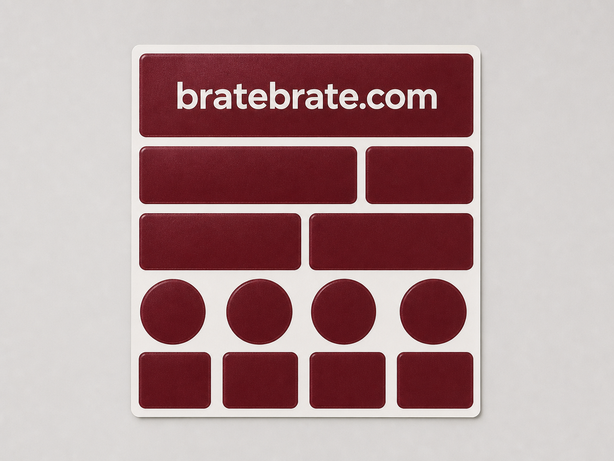 Stiker paket — bordo, unisex